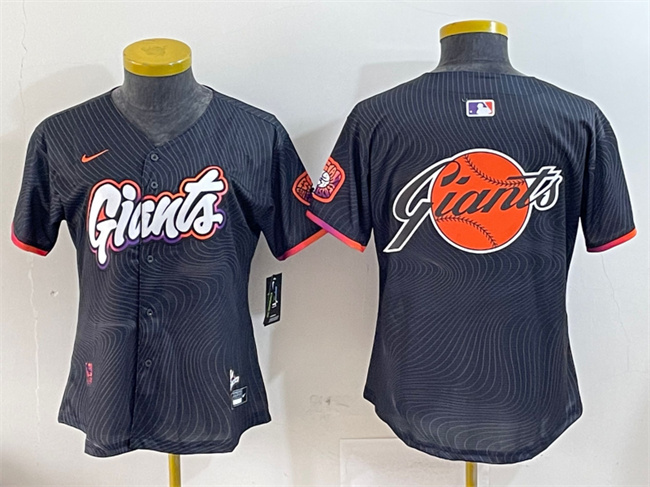 Women's San Francisco Giants Team Big Logo Anthracite 2025 City Connect Limited Stitched Baseball Jersey(Run Small) Women's San Francisco Giants Team Big Logo Anthracite 2025 City Connect Limited Stitched Baseball Jersey(Run Small)