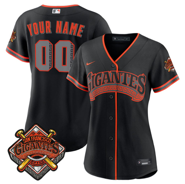 Women's San Francisco Giants Active Player Custom Black 2026 Alternate Stadium Stitched Baseball Jersey(Run Small) Women's San Francisco Giants Active Player Custom Black 2026 Alternate Stadium Stitched Baseball Jersey(Run Small)