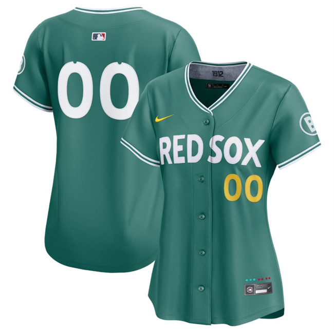 Women's Boston Red Sox ACTIVE PLAYER Custom Green 2025 City Connect Limited Stitched Baseball Jersey(Run Small) Women's Boston Red Sox ACTIVE PLAYER Custom Green 2025 City Connect Limited Stitched Baseball Jersey(Run Small)