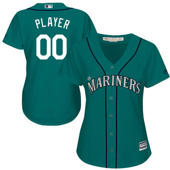 Women's Seattle Mariners Majestic Green Cool Base Alternate Jersey Women's Seattle Mariners Majestic Green Cool Base Alternate Jersey