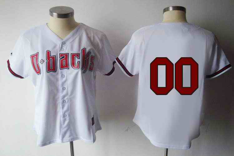 Arizona Diamondbacks Blank White Women Custom Jerseys Arizona Diamondbacks Blank White Women Custom Jerseys
