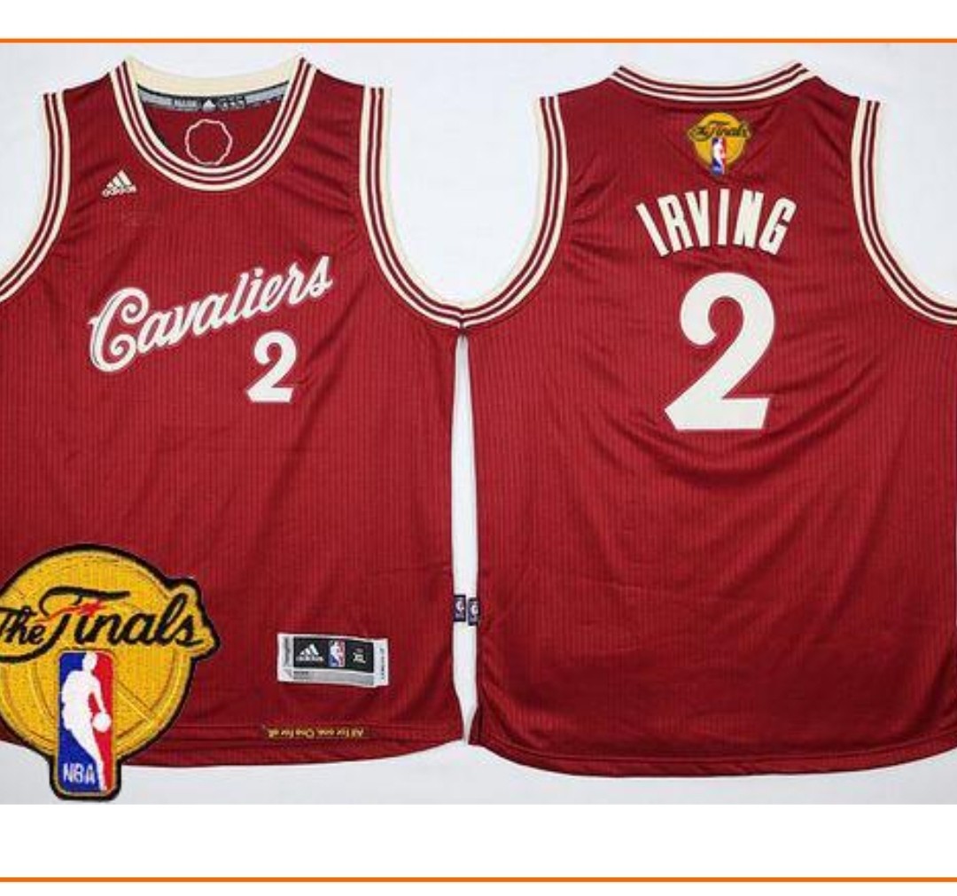Big size Cavaliers #2 Kyrie Irving Red Christmas Day Stitched NBA Jersey