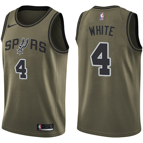 Spurs #4 Derrick White Green Basketball Swingman Salute to Service Jersey Spurs #4 Derrick White Green Basketball Swingman Salute to Service Jersey