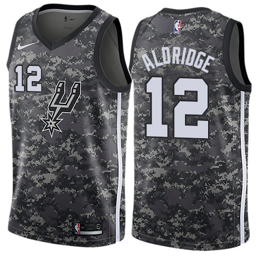 Nike Spurs #12 LaMarcus Aldridge Black NBA Swingman City Edition Nike Spurs #12 LaMarcus Aldridge Black NBA Swingman City Edition