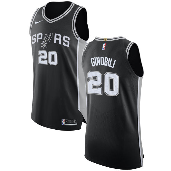 Nike Spurs #20 Manu Ginobili Black NBA Authentic Icon Edition Jersey Nike Spurs #20 Manu Ginobili Black NBA Authentic Icon Edition Jersey