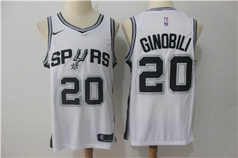 Nike Spurs #20 Manu Ginobili White Nike Swingman Jersey Nike Spurs #20 Manu Ginobili White Nike Swingman Jersey