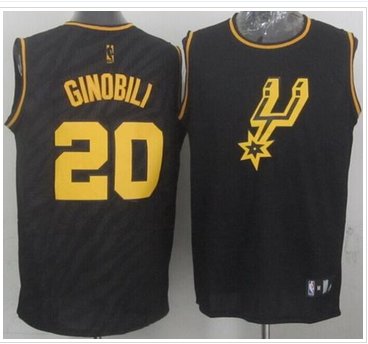San Antonio Spurs #20 Manu Ginobili Black Precious Metals Fashion Stitched NBA Jersey San Antonio Spurs #20 Manu Ginobili Black Precious Metals Fashion Stitched NBA Jersey
