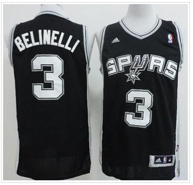 San Antonio Spurs #3 Marco Belinelli black Revolution 30 Jersey San Antonio Spurs #3 Marco Belinelli black Revolution 30 Jersey