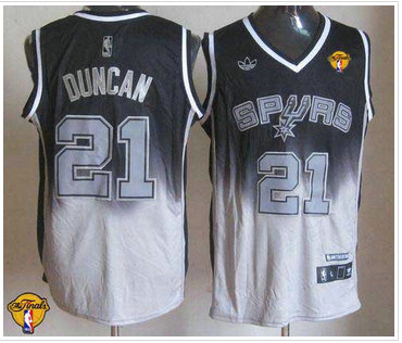 San Antonio Spurs #21 Tim Duncan Black-Grey Fadeaway Fashion Finals Patch Stitched NBA Jersey San Antonio Spurs #21 Tim Duncan Black-Grey Fadeaway Fashion Finals Patch Stitched NBA Jersey