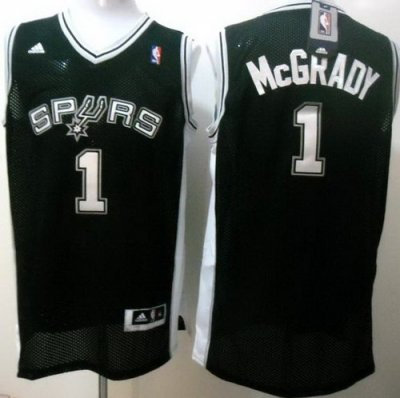 San Antonio Spurs 1 Tracy McGrady Black Swingman NBA Jerseys San Antonio Spurs 1 Tracy McGrady Black Swingman NBA Jerseys