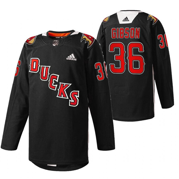 Men's Anaheim Ducks #36 John Gibson 2022 Black Angels Night Stitched Jersey Men's Anaheim Ducks #36 John Gibson 2022 Black Angels Night Stitched Jersey