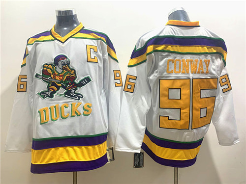 Ducks 96 Charlie Conway White CCM Jersey Ducks 96 Charlie Conway White CCM Jersey