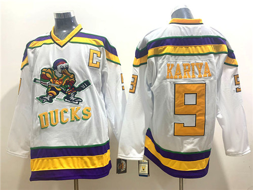 Ducks 9 Paul Kariya White CCM Jersey Ducks 9 Paul Kariya White CCM Jersey
