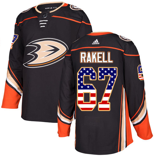 Adidas Ducks #67 Rickard Rakell Black Home Authentic USA Flag Stitched NHL Jersey Adidas Ducks #67 Rickard Rakell Black Home Authentic USA Flag Stitched NHL Jersey