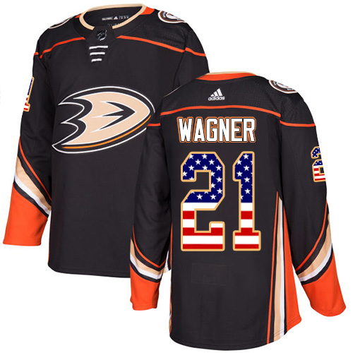 Adidas Ducks #21 Chris Wagner Black Home Authentic USA Flag Stitched NHL Jersey Adidas Ducks #21 Chris Wagner Black Home Authentic USA Flag Stitched NHL Jersey