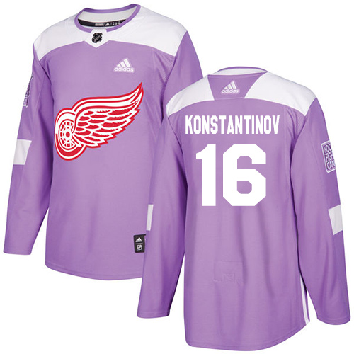 Adidas Red Wings #16 Vladimir Konstantinov Purple Authentic Fights Cancer Stitched NHL Jersey Adidas Red Wings #16 Vladimir Konstantinov Purple Authentic Fights Cancer Stitched NHL Jersey