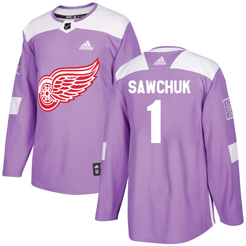 Adidas Red Wings #1 Terry Sawchuk Purple Authentic Fights Cancer Stitched NHL Jersey Adidas Red Wings #1 Terry Sawchuk Purple Authentic Fights Cancer Stitched NHL Jersey