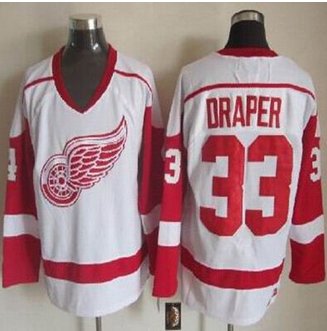 Detroit Red Wings #33 Kris Draper White CCM Throwback Stitched NHL Jersey Detroit Red Wings #33 Kris Draper White CCM Throwback Stitched NHL Jersey