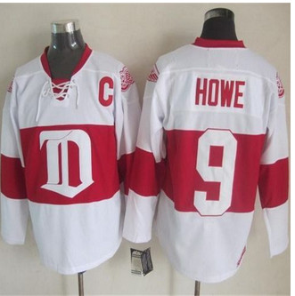 Detroit Red Wings #9 Gordie Howe White Winter Classic CCM Throwback Stitched NHL jersey Detroit Red Wings #9 Gordie Howe White Winter Classic CCM Throwback Stitched NHL jersey