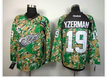 Detroit Red Wings #19 Steve Yzerman Camo Veterans Day Practice NHL Jersey Detroit Red Wings #19 Steve Yzerman Camo Veterans Day Practice NHL Jersey