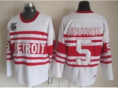 nhl Detroit Red Wings #5 lidstromAuthentic 75TH ccm Jerseys White nhl Detroit Red Wings #5 lidstromAuthentic 75TH ccm Jerseys White