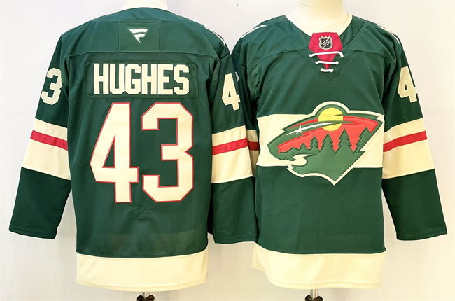 Men's Minnesota Wild #43 Hunter Haight Green 2024-25 Home Stitched Hockey Jersey Men's Minnesota Wild #43 Hunter Haight Green 2024-25 Home Stitched Hockey Jersey