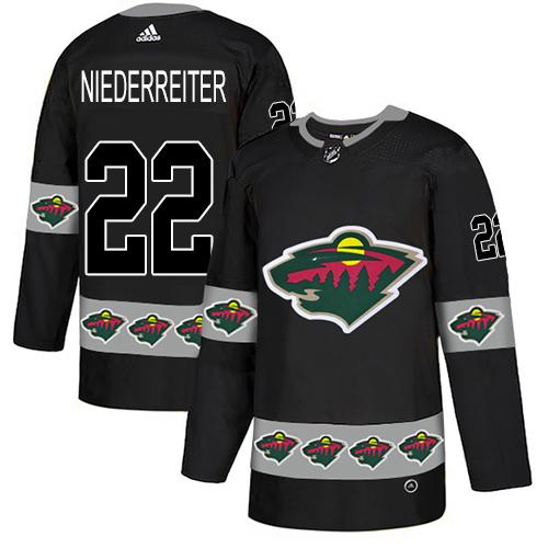 Adidas Wild #22 Nino Niederreiter Black Authentic Team Logo Fashion Stitched NHL Jersey Adidas Wild #22 Nino Niederreiter Black Authentic Team Logo Fashion Stitched NHL Jersey