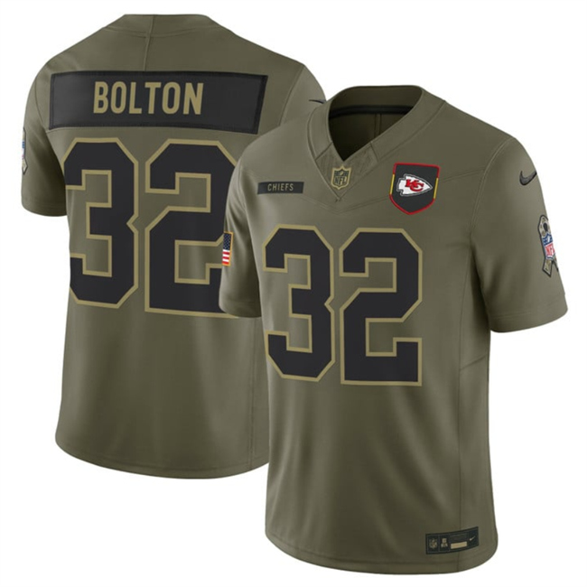 Men's Kansas City Chiefs #32 Nick Bolton Olive 2025 F.U.S.E. Salute to Service Limited Stitched Football Jersey Men's Kansas City Chiefs #32 Nick Bolton Olive 2025 F.U.S.E. Salute to Service Limited Stitched Football Jersey
