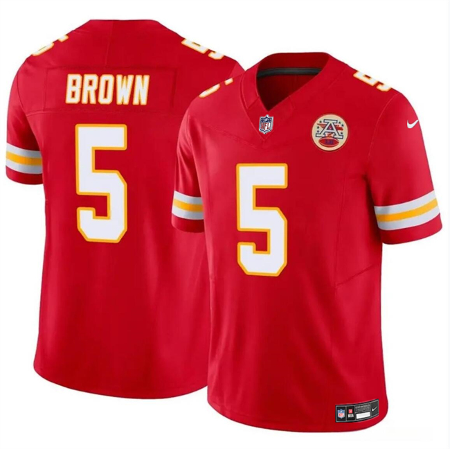 Men’s Kansas City Chiefs #5 Hollywood Brown Red 2023 F.U.S.E Vapor Untouchable Limited Stitched Football Jersey Men’s Kansas City Chiefs #5 Hollywood Brown Red 2023 F.U.S.E Vapor Untouchable Limited Stitched Football Jersey