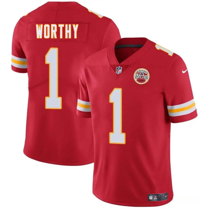 Men’s Kansas City Chiefs #1 Xavier Worthy Red 2024 Draft Vapor Untouchable Limited Stitched Football Jersey Men’s Kansas City Chiefs #1 Xavier Worthy Red 2024 Draft Vapor Untouchable Limited Stitched Football Jersey
