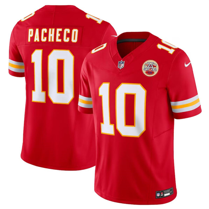 Men’s Kansas City Chiefs #10 Isiah Pacheco Red 2023 F.U.S.E. Vapor Untouchable Limited Stitched Jersey Men’s Kansas City Chiefs #10 Isiah Pacheco Red 2023 F.U.S.E. Vapor Untouchable Limited Stitched Jersey
