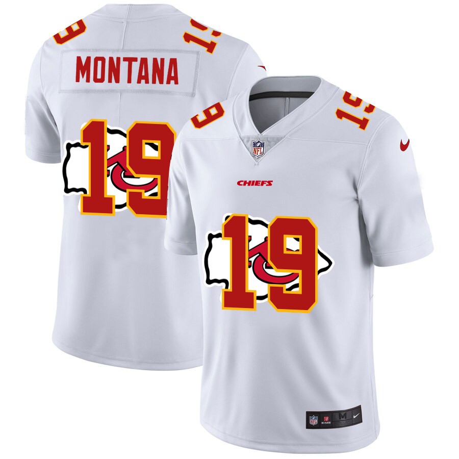 Nike Chiefs 19 Joe Montana Helaire White Shadow Logo Limited Jersey Nike Chiefs 19 Joe Montana Helaire White Shadow Logo Limited Jersey