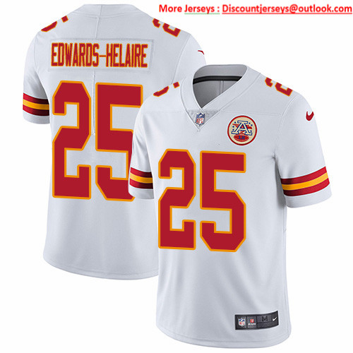Nike Chiefs #25 Clyde Edwards-Helaire White Men's Stitched NFL Vapor Untouchable Limited Jersey