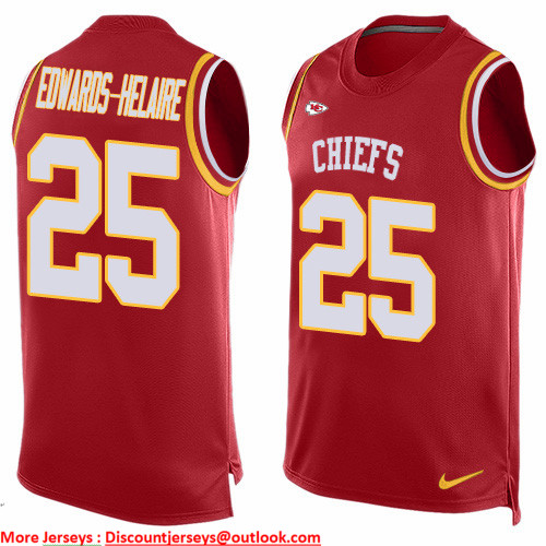 Nike Chiefs #25 Clyde Edwards-Helaire Red Team Color Men's Stitched NFL Limited Tank Top Jersey Nike Chiefs #25 Clyde Edwards-Helaire Red Team Color Men's Stitched NFL Limited Tank Top Jersey