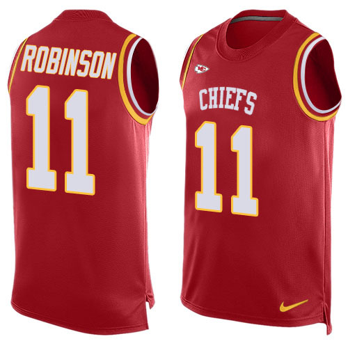 Nike Chiefs #11 Demarcus Robinson Red Team Color Men's Stitched NFL Limited Tank Top Jersey Nike Chiefs #11 Demarcus Robinson Red Team Color Men's Stitched NFL Limited Tank Top Jersey