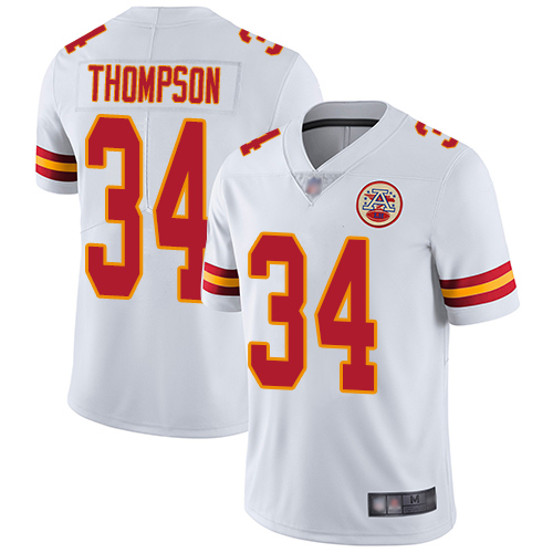 Chiefs #34 Darwin Thompson White Men's Stitched Football Vapor Untouchable Limited Jersey Chiefs #34 Darwin Thompson White Men's Stitched Football Vapor Untouchable Limited Jersey