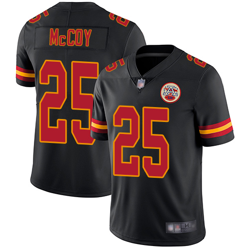Chiefs #25 LeSean McCoy Black Men's Stitched Football Limited Rush Jersey Chiefs #25 LeSean McCoy Black Men's Stitched Football Limited Rush Jersey