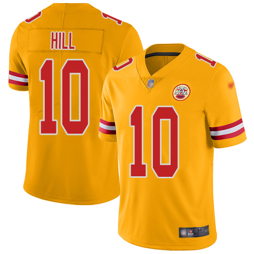 Chiefs #10 Tyreek Hill Gold Men's Stitched Football Limited Inverted Legend Jersey Chiefs #10 Tyreek Hill Gold Men's Stitched Football Limited Inverted Legend Jersey