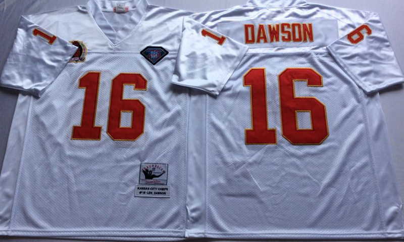 Mitchell And Ness Chiefs #16 len dawson white Throwback Stitched NFL Jersey Mitchell And Ness Chiefs #16 len dawson white Throwback Stitched NFL Jersey