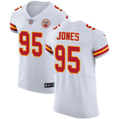 Nike Chiefs #95 Chris Jones White Men's Stitched NFL Vapor Untouchable Elite Jersey Nike Chiefs #95 Chris Jones White Men's Stitched NFL Vapor Untouchable Elite Jersey
