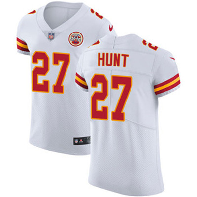 Nike Chiefs #27 Kareem Hunt White Men's Stitched NFL Vapor Untouchable Elite Jersey Nike Chiefs #27 Kareem Hunt White Men's Stitched NFL Vapor Untouchable Elite Jersey