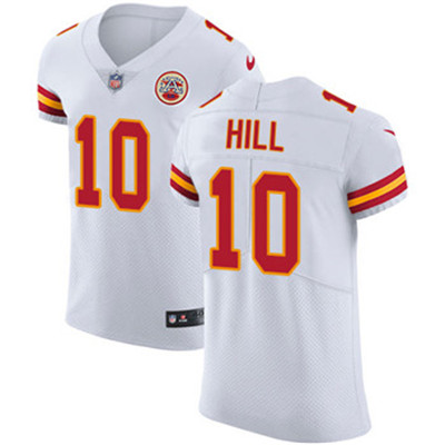 Nike Chiefs #10 Tyreek Hill White Men's Stitched NFL Vapor Untouchable Elite Jersey Nike Chiefs #10 Tyreek Hill White Men's Stitched NFL Vapor Untouchable Elite Jersey