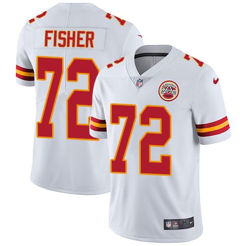 Nike Chiefs #72 Eric Fisher White Men's Stitched NFL Vapor Untouchable Limited Jersey Nike Chiefs #72 Eric Fisher White Men's Stitched NFL Vapor Untouchable Limited Jersey