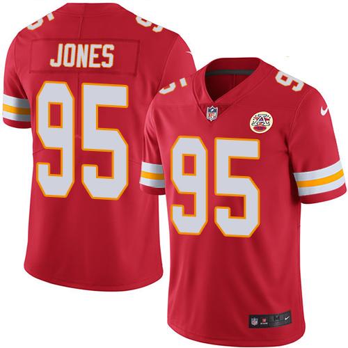 Nike Chiefs #95 Chris Jones Red Team Color Men's Stitched NFL Vapor Untouchable Limited Jersey Nike Chiefs #95 Chris Jones Red Team Color Men's Stitched NFL Vapor Untouchable Limited Jersey