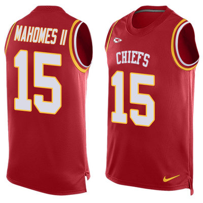 Nike Chiefs #15 Patrick Mahomes II Red Team Color Men's Stitched NFL Limited Tank Top Jersey Nike Chiefs #15 Patrick Mahomes II Red Team Color Men's Stitched NFL Limited Tank Top Jersey