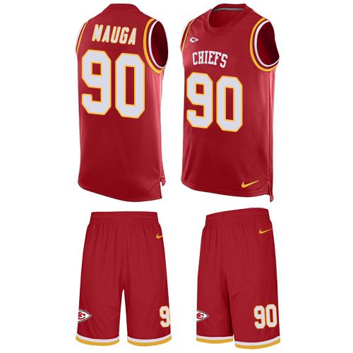 Nike Chiefs #90 Josh Mauga Red Team Color Men's Stitched NFL Limited Tank Top Suit Jersey Nike Chiefs #90 Josh Mauga Red Team Color Men's Stitched NFL Limited Tank Top Suit Jersey