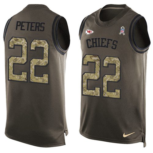 Nike Chiefs #22 Marcus Peters Green Men's Stitched NFL Limited Salute To Service Tank Top Jersey Nike Chiefs #22 Marcus Peters Green Men's Stitched NFL Limited Salute To Service Tank Top Jersey