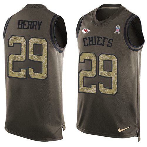 Nike Chiefs #29 Eric Berry Green Men's Stitched NFL Limited Salute To Service Tank Top Jersey Nike Chiefs #29 Eric Berry Green Men's Stitched NFL Limited Salute To Service Tank Top Jersey