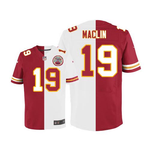 Nike Chiefs #19 Jeremy Maclin Red White Men's Stitched NFL Elite Split Jersey Nike Chiefs #19 Jeremy Maclin Red White Men's Stitched NFL Elite Split Jersey