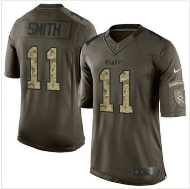 Nike Kansas City Chiefs #11 Alex Smith Green Men's Stitched NFL Limited Salute to Service Jersey